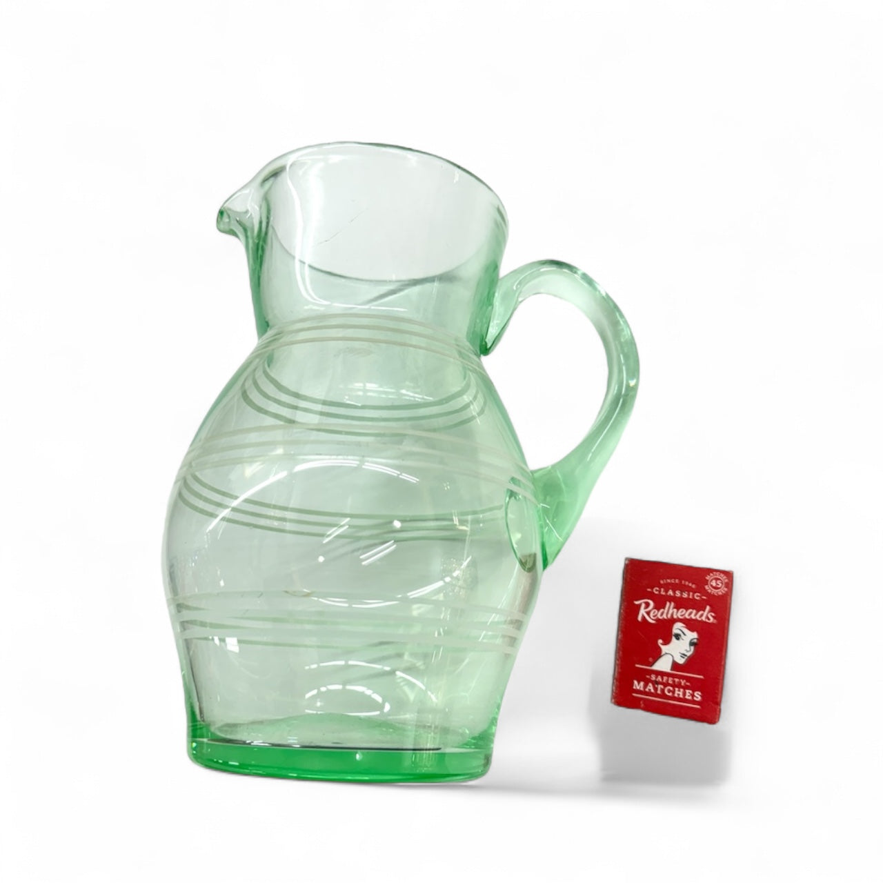 vtg uranium glass pitcher/jug,art glass,uranium