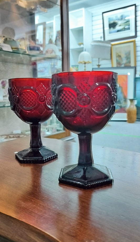 Pair Red glass