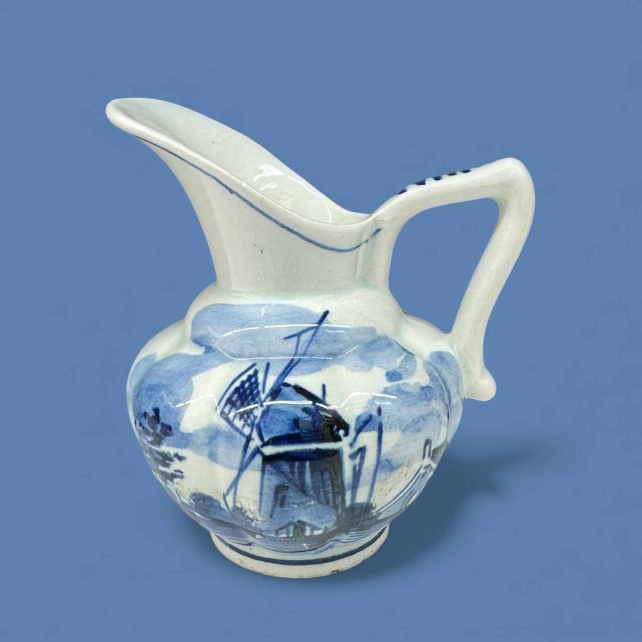 Delft blue pitcher vase,flower vase,little vase,home decor