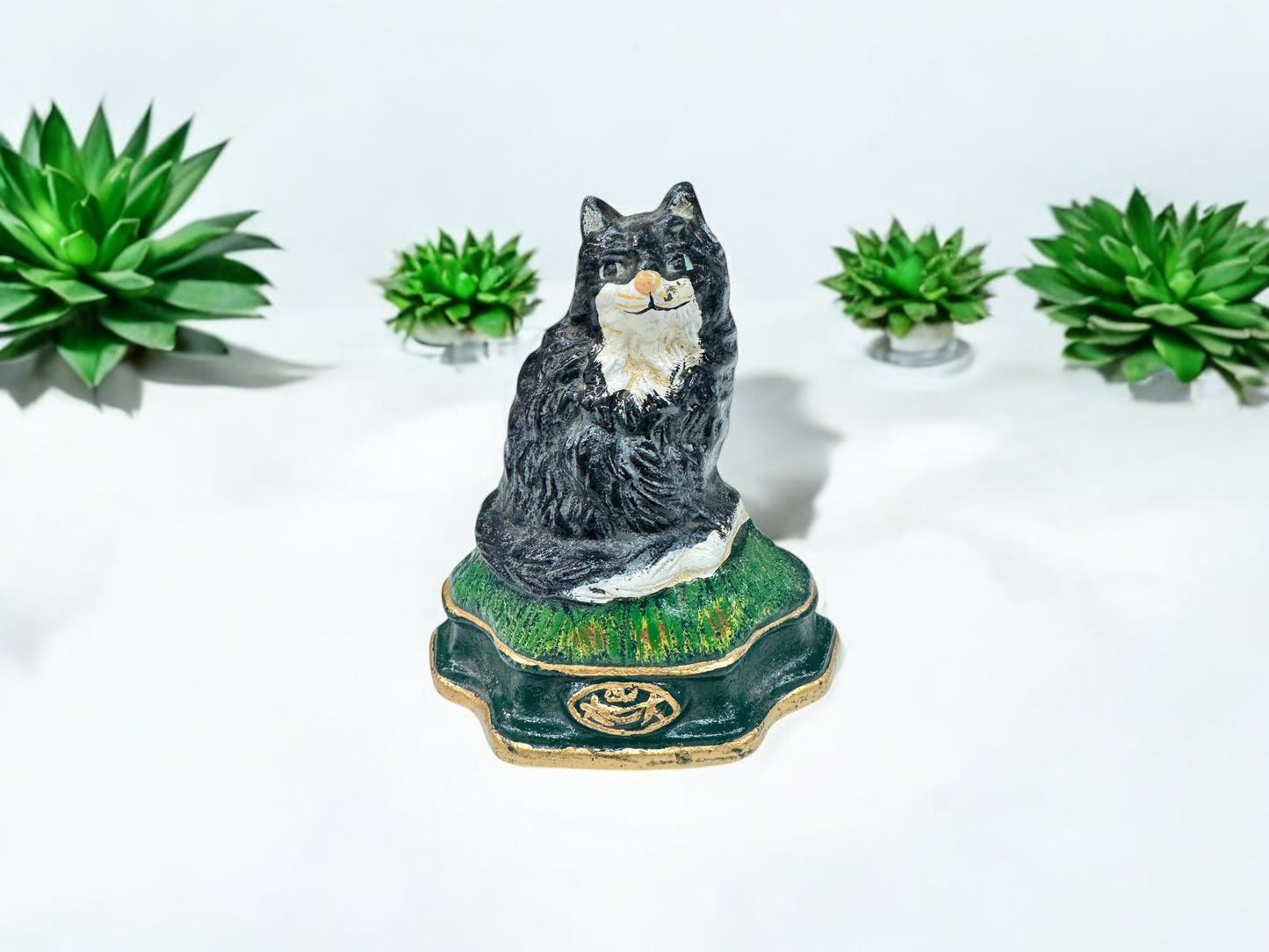 Cast iron cat door stopper, home decor