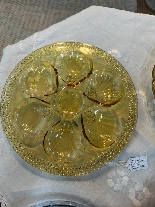 Amber Clam shell shape Plate