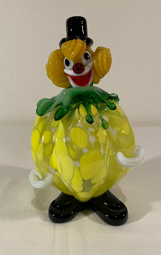 Murano Rotund Yellow Clown