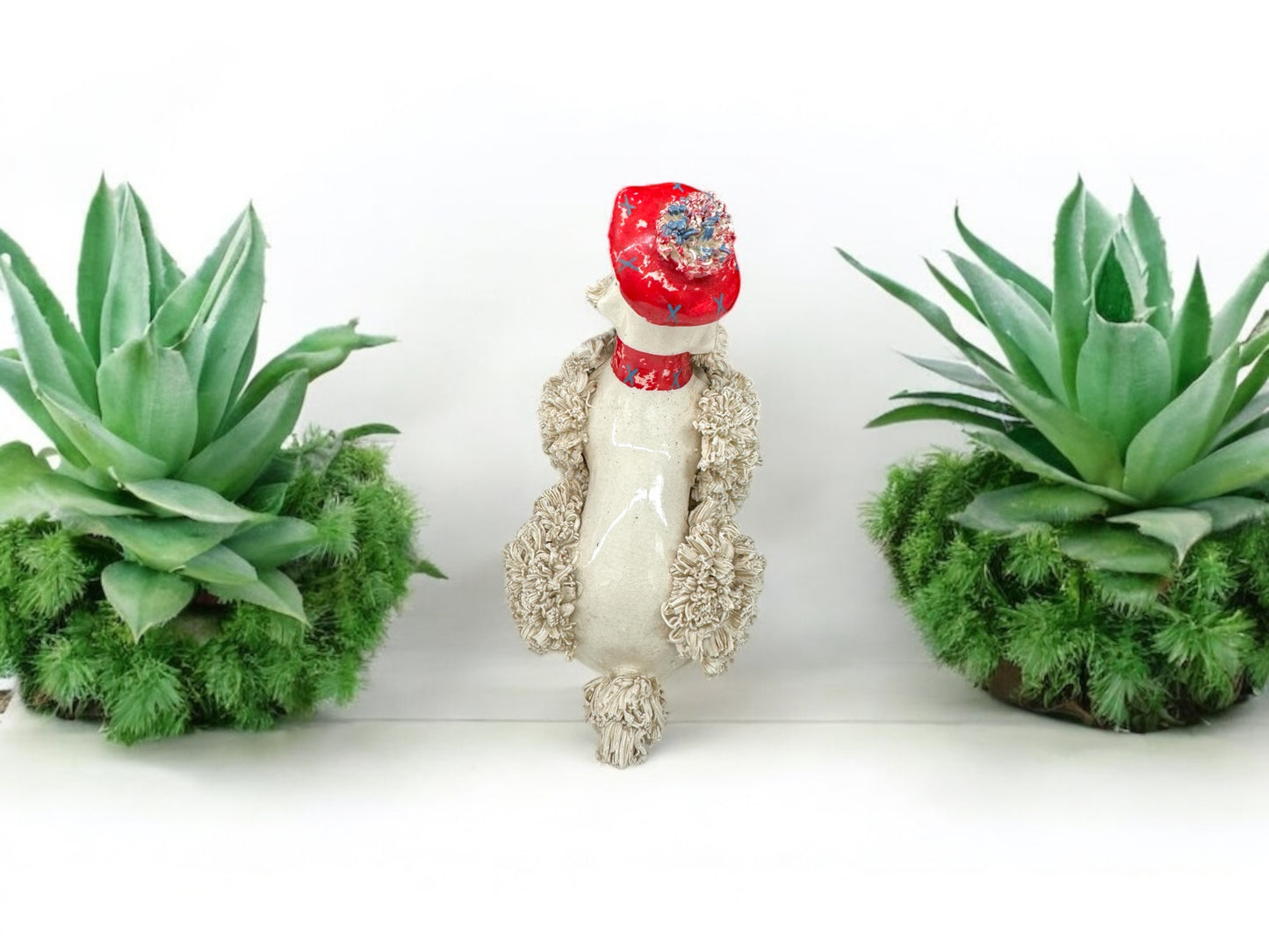 Vintage Scottish Spaghetti Poodle Figurine,MCM