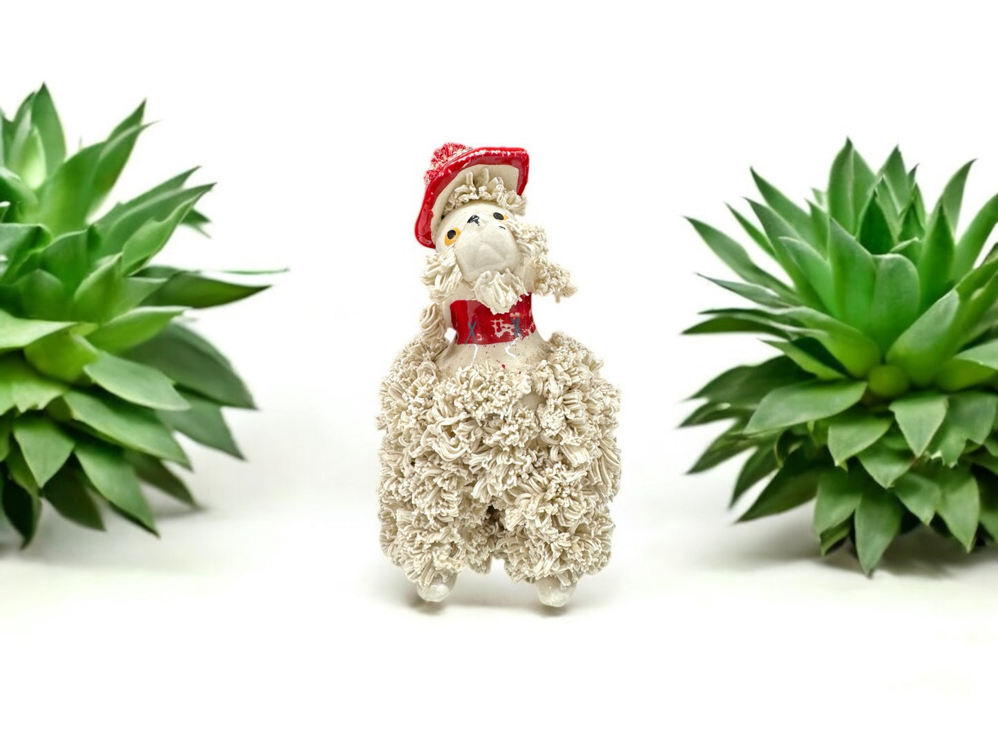 Vintage Scottish Spaghetti Poodle Figurine,MCM