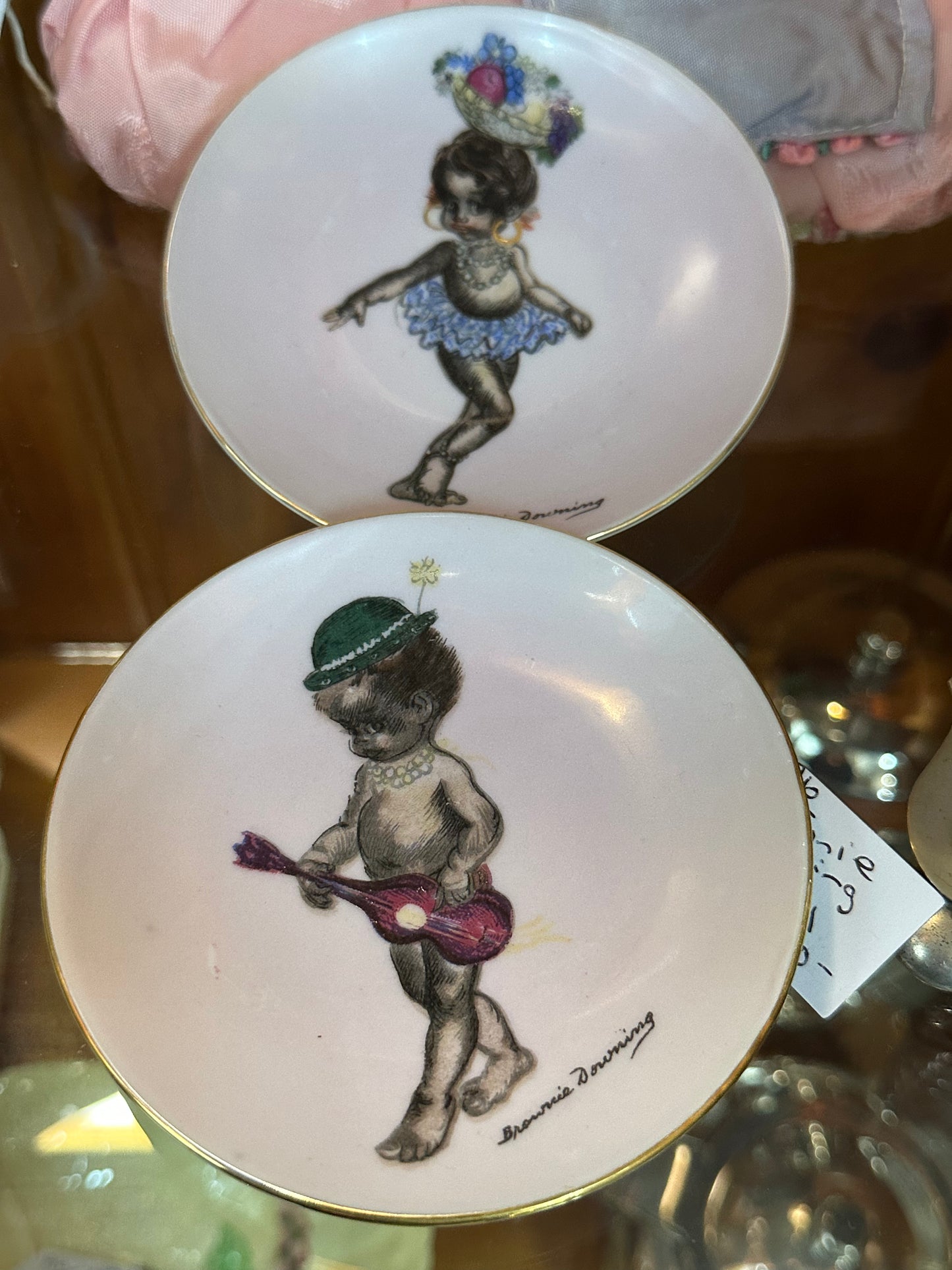 2 Brownie Downing Girl and Boy Plate