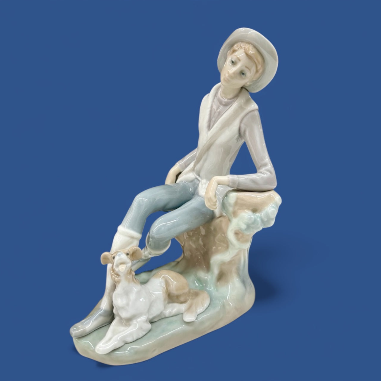 LLADRO "Pastor Contemplativo" Shepard Boy with Dog 1971-1974