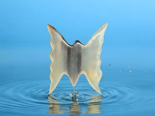 Vintage butterfly brooch, buffalo horn