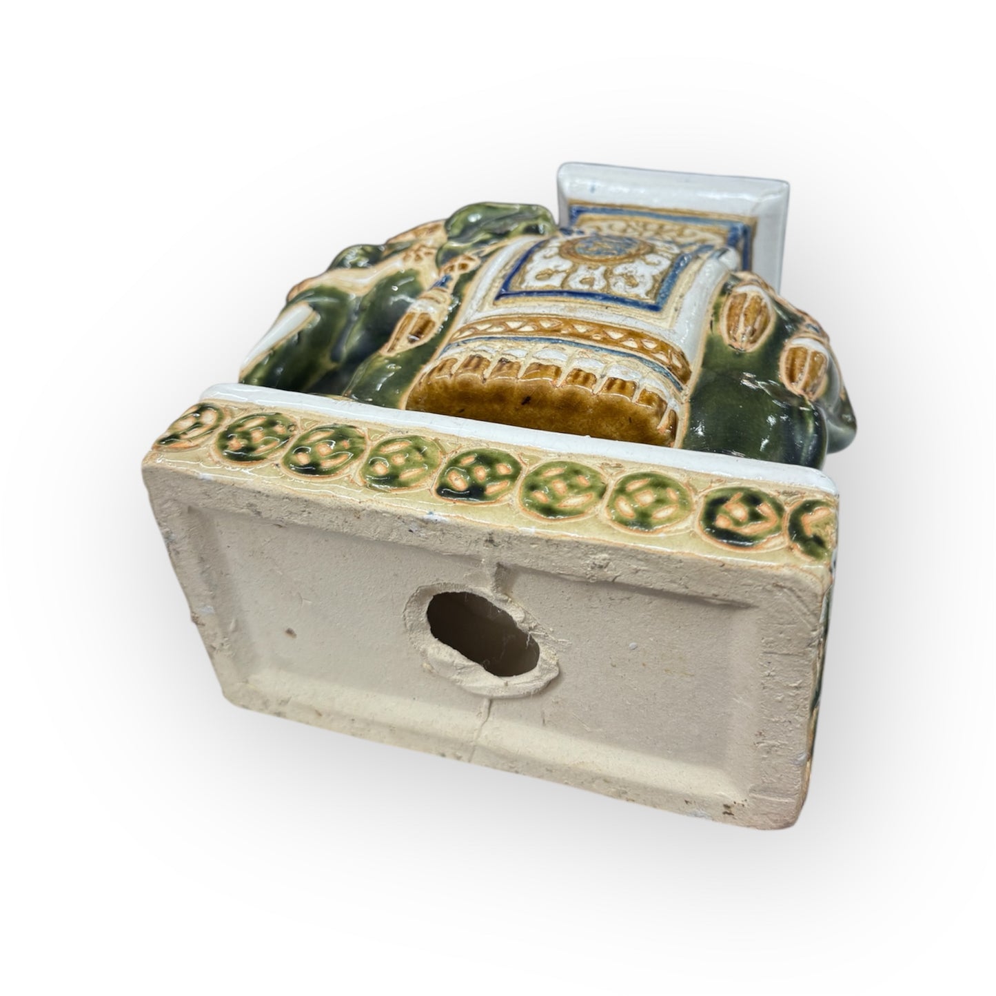 Vtg Ceramic Elephant Flower Pot Stand, Home Decor,garden decor