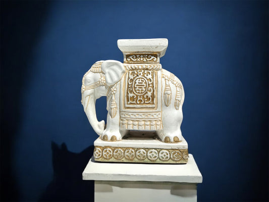 Vtg Ceramic Elephant Flower Pot Stand, Home Decor,garden decor