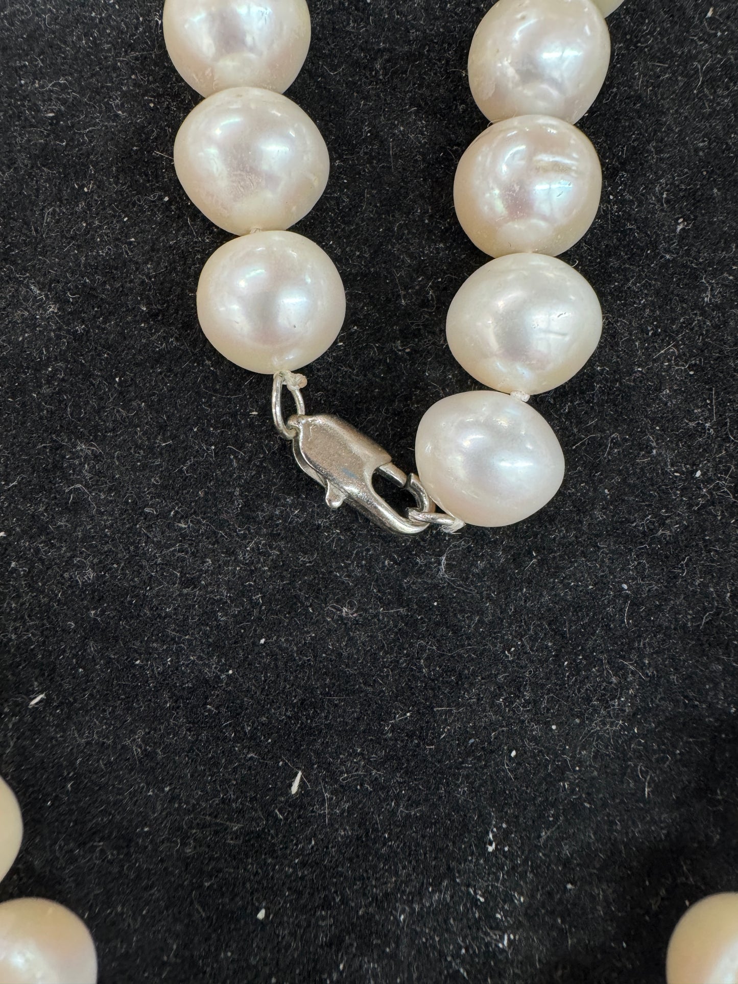 11mm Cultured Pearl Necklace | Classic White Pearl Strand | Elegant Women’s Necklace | Hand-Knotted Pearls | Timeless Gift for Her