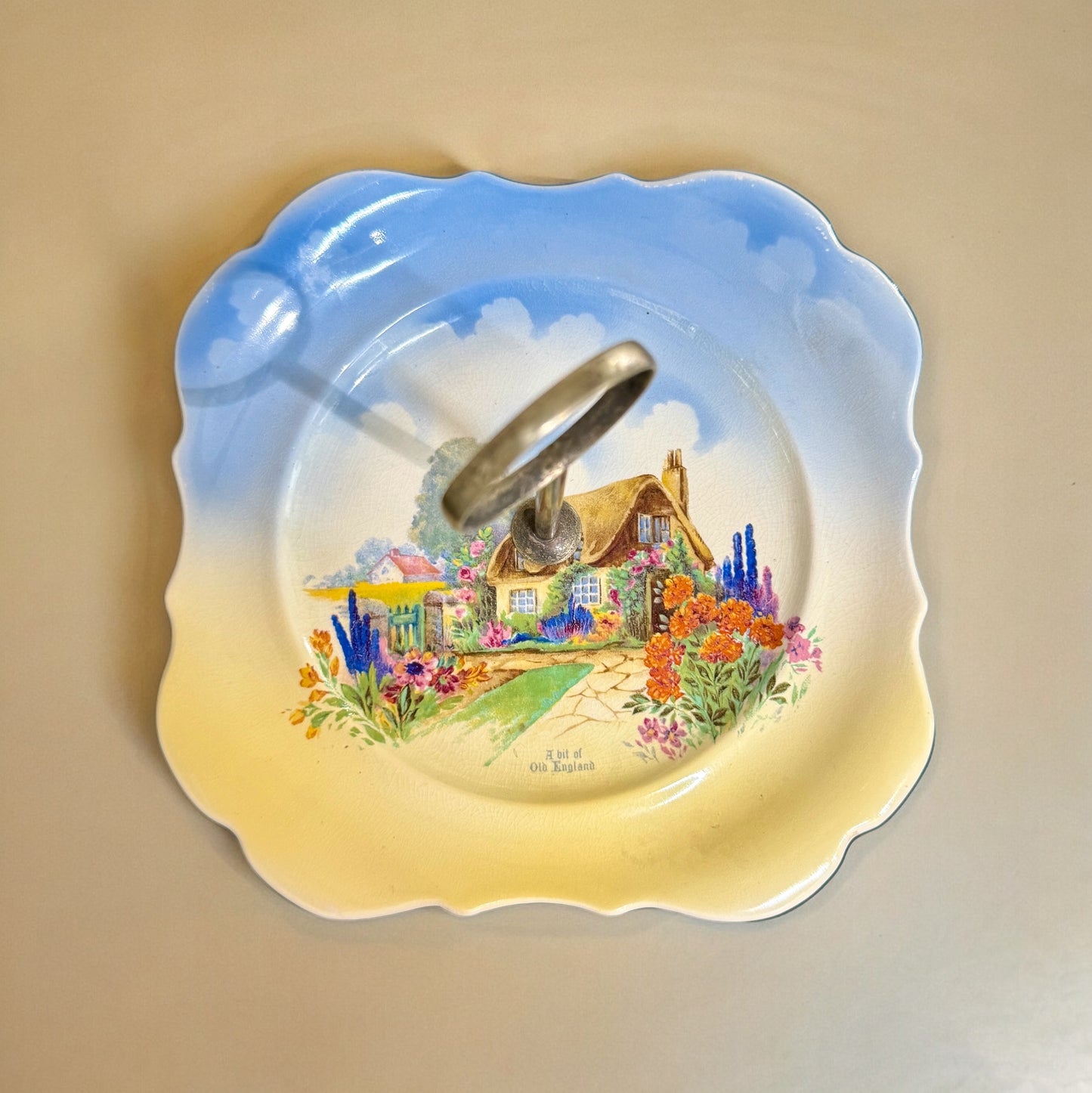 L & sons Hanley England - cake / sandwich plate