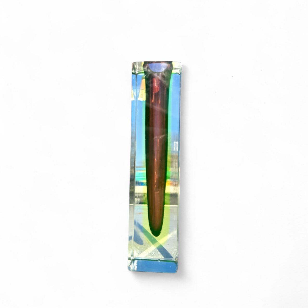 26cm Murano uranium Glass Sommerso Vase,uranium vase,murano vase,made in Italy