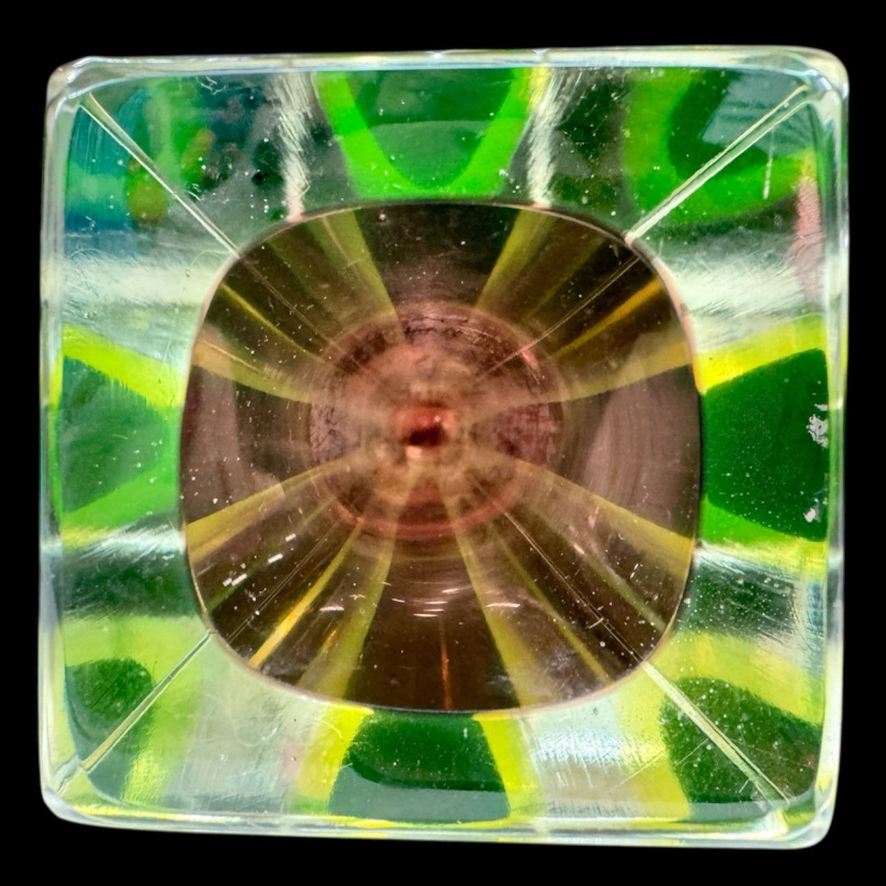 26cm Murano uranium Glass Sommerso Vase,uranium vase,murano vase,made in Italy