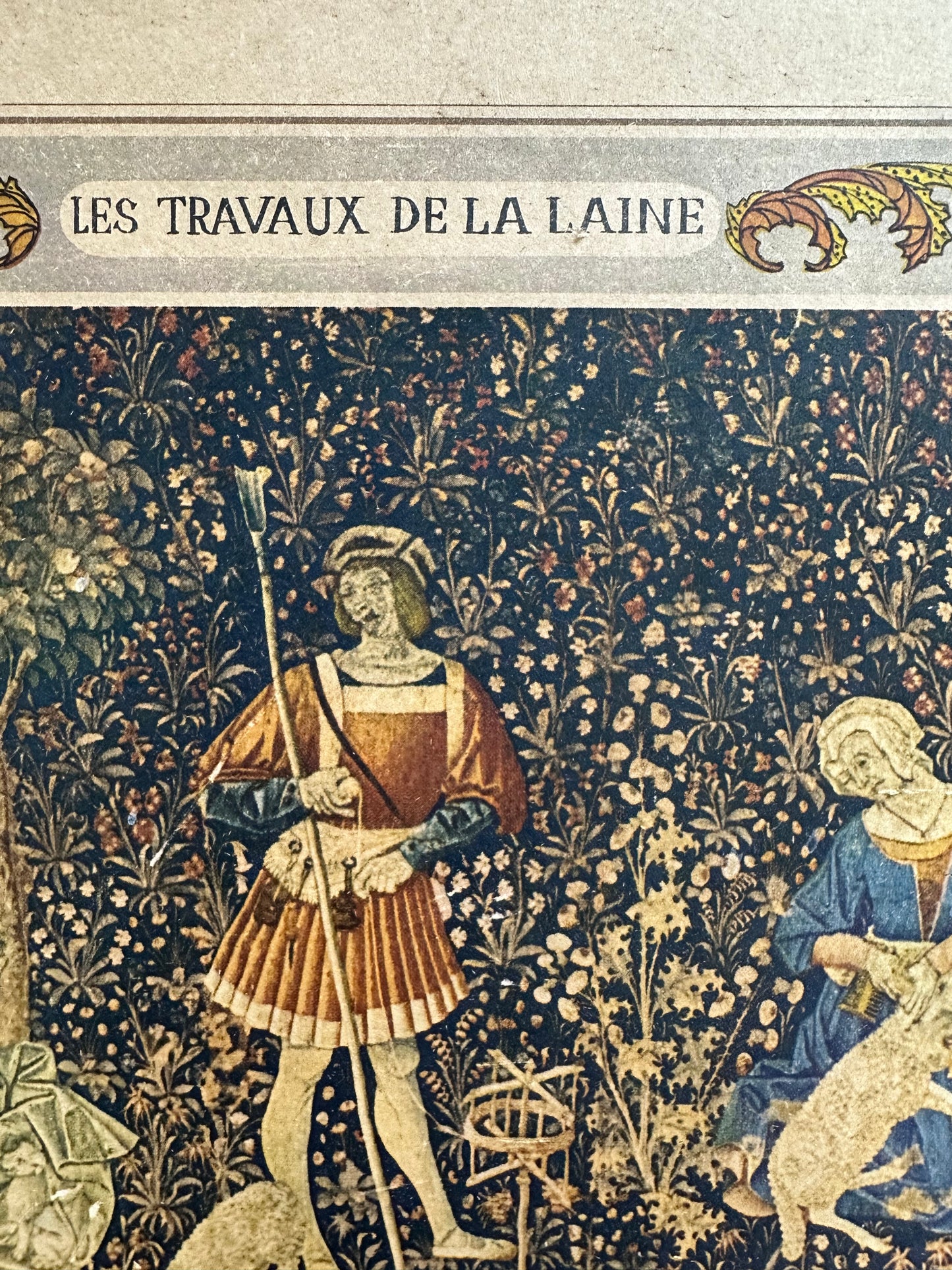 Vintage French Tapestry Print – Les Travaux de la Laine