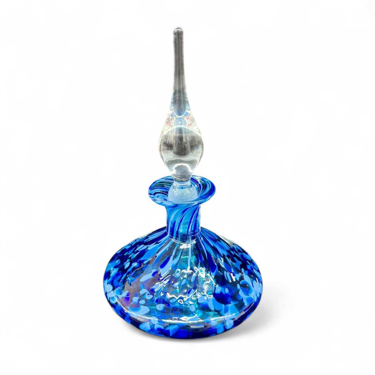 Gordon studio blue art glass perfume bottle