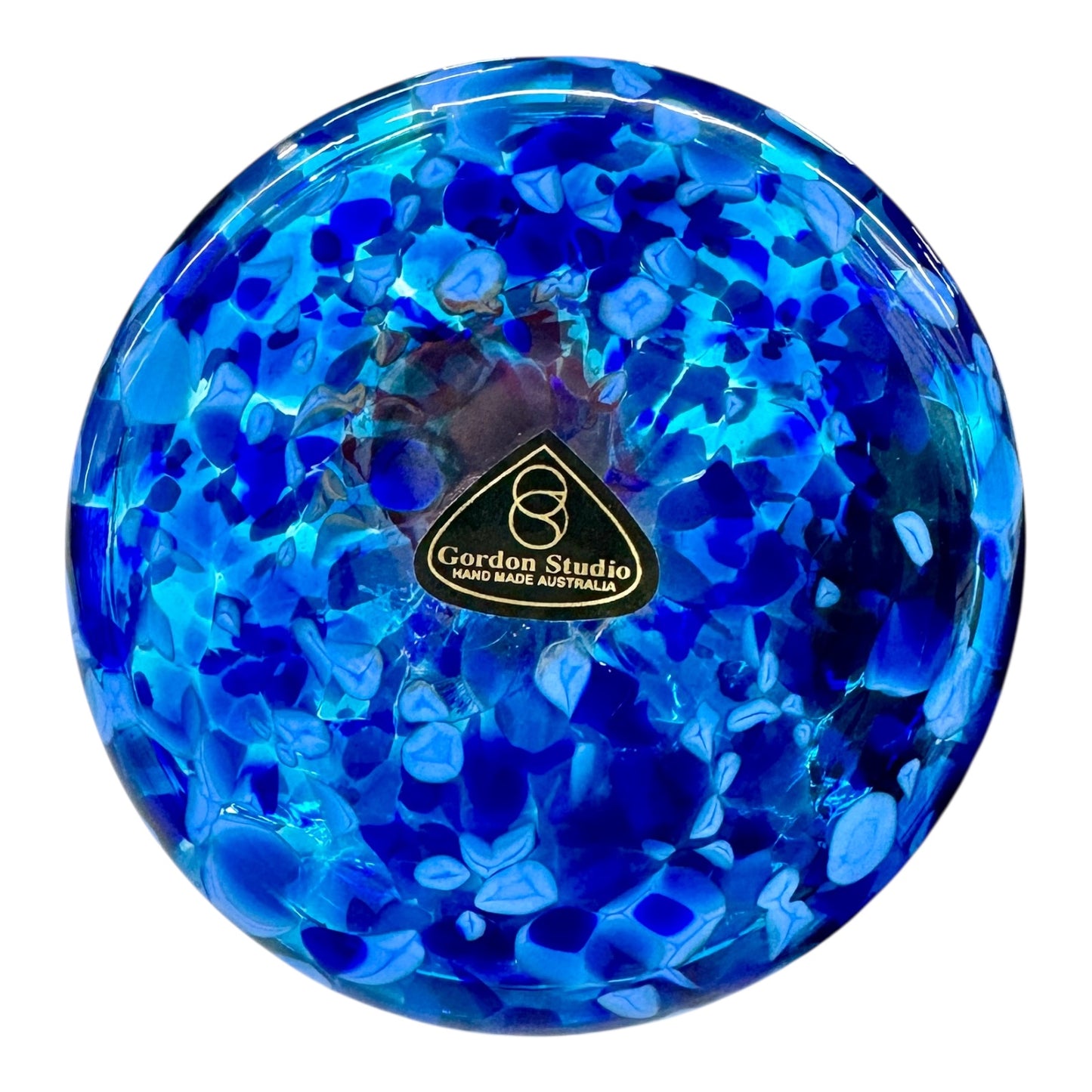 Gordon studio blue art glass perfume bottle