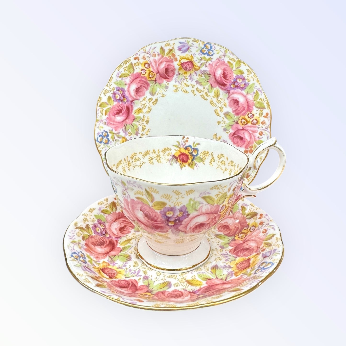 Serena Royal Albert Teacup, Saucer and Plate/ Tea Set/Antique Teacups/Tea Cups and Saucers