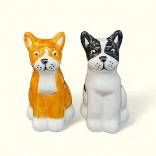 pair of dog salt and pepper shakers