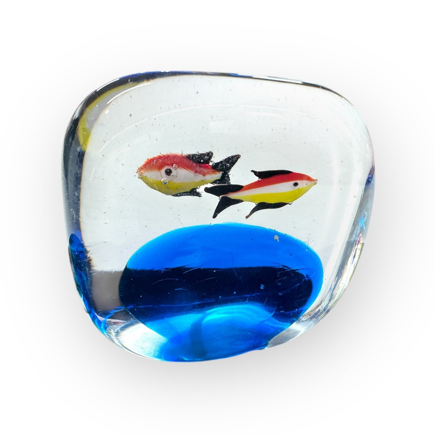 Art glass fish aquarium paperweight,hand blown