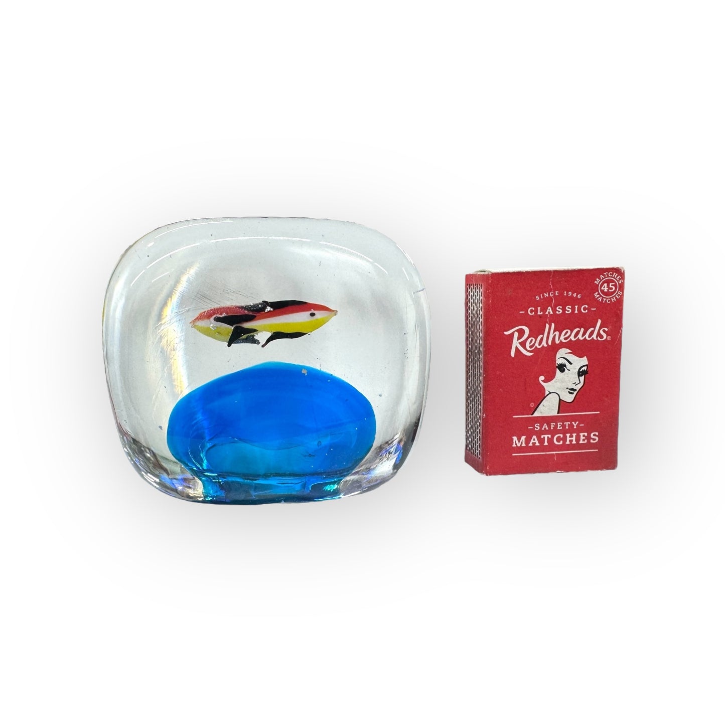 Art glass fish aquarium paperweight,hand blown