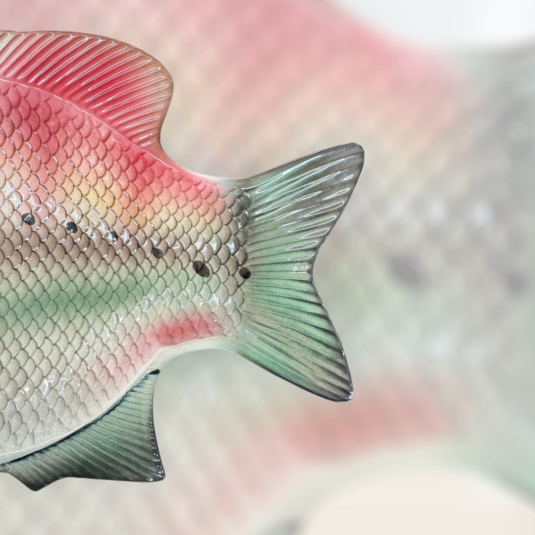 vintage Fish plate,hand painted,made in Japan