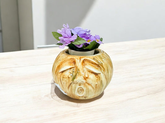 vintage crying onion pottery vase/planter made in England