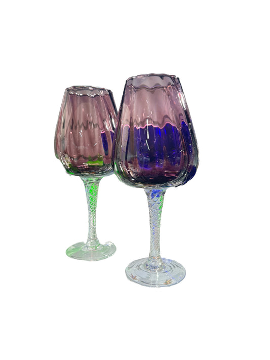 23cmH Mauve Brandy Balloon Vase