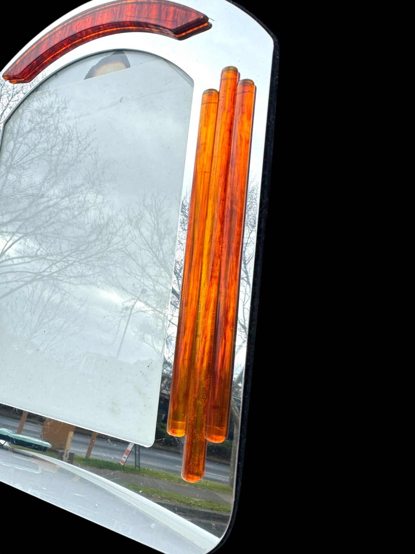 Art deco style mirror frame.made in Italy,desktop