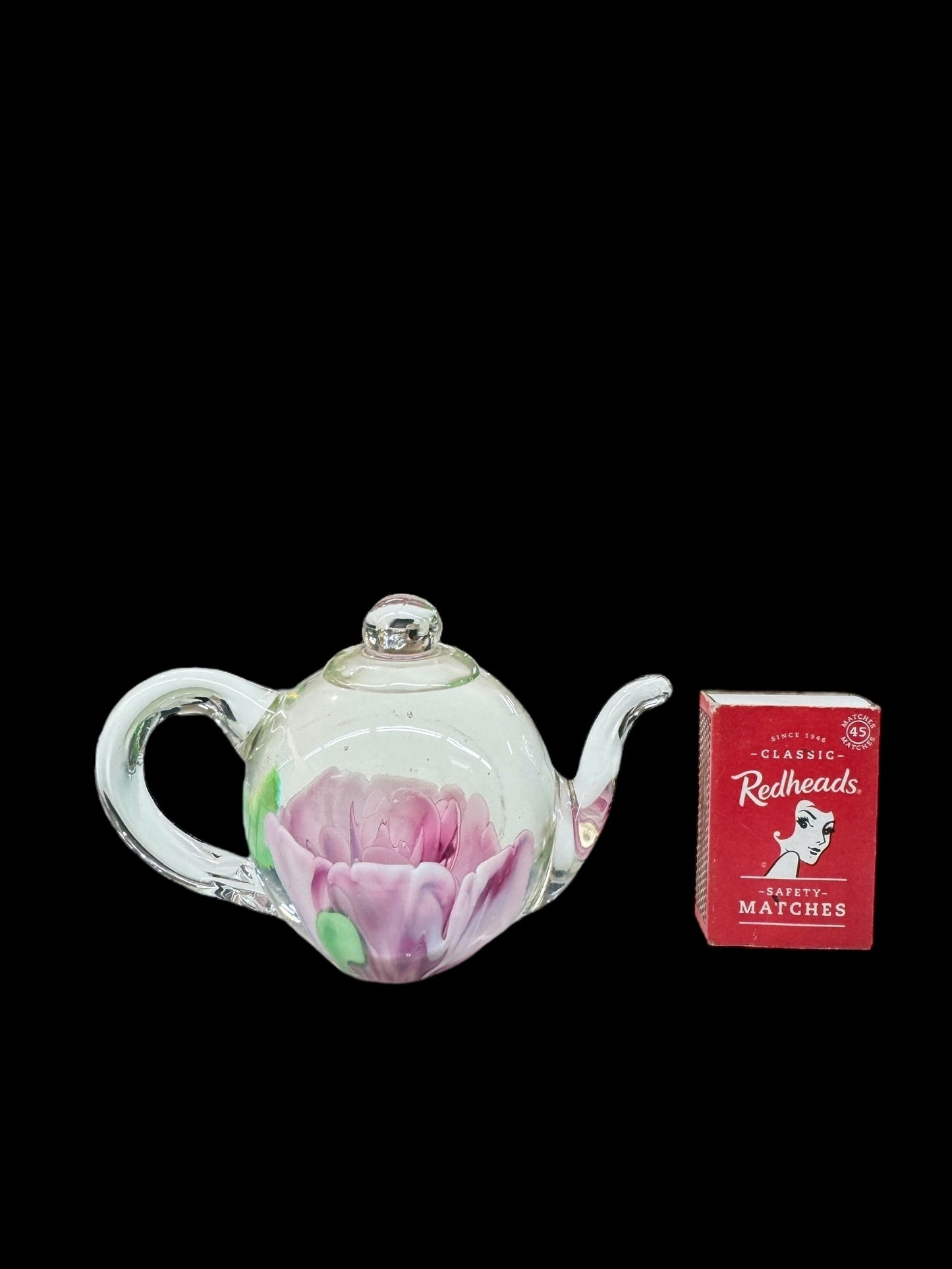 hand blown art glass teapot,paperweight