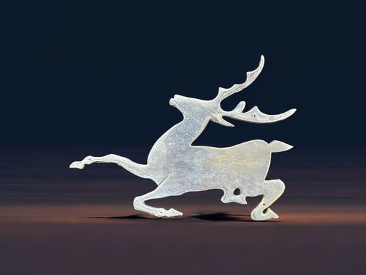 vintage silver metal wall decor,jumping deer