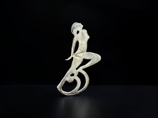 vintage silver color metal wall hanging,lady