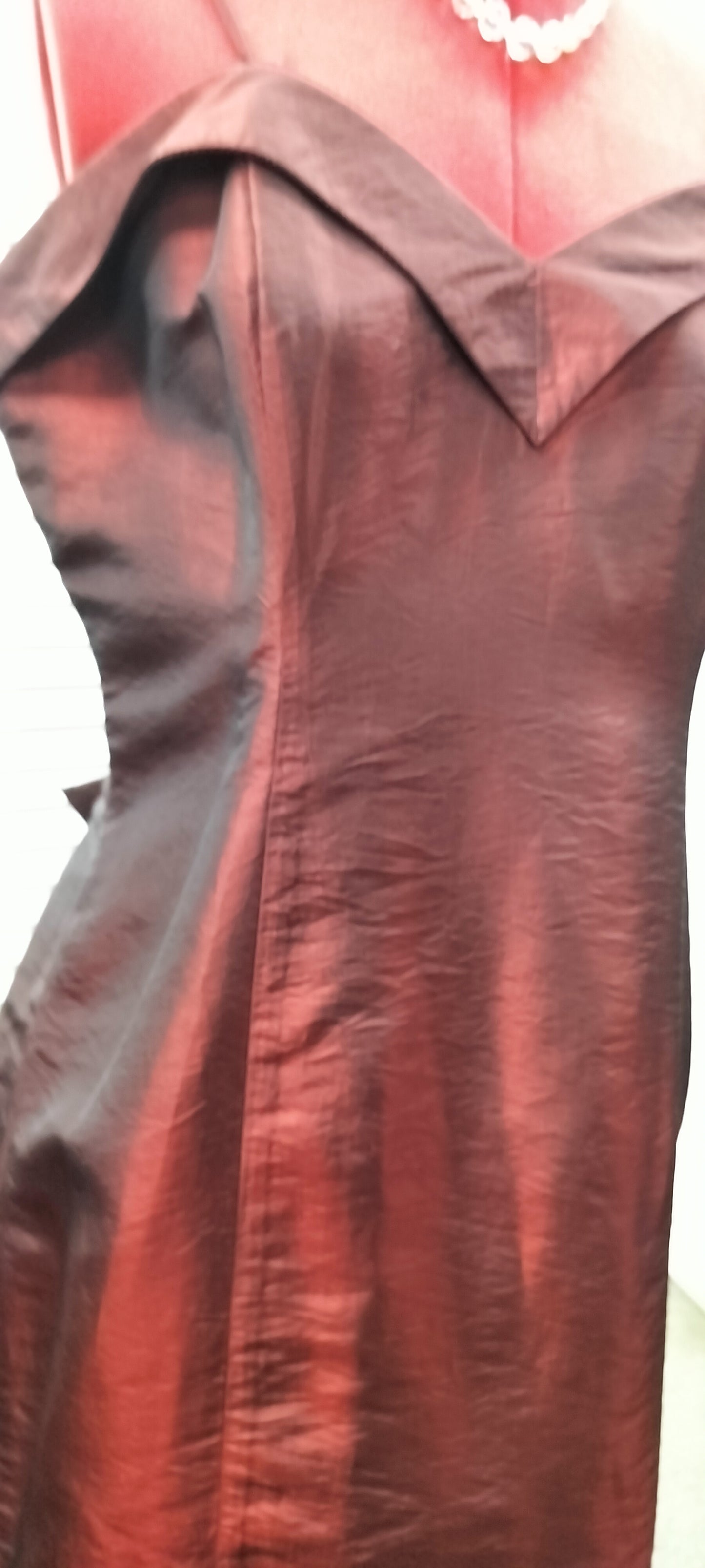 Burgundy Taffeta Pinup Dress