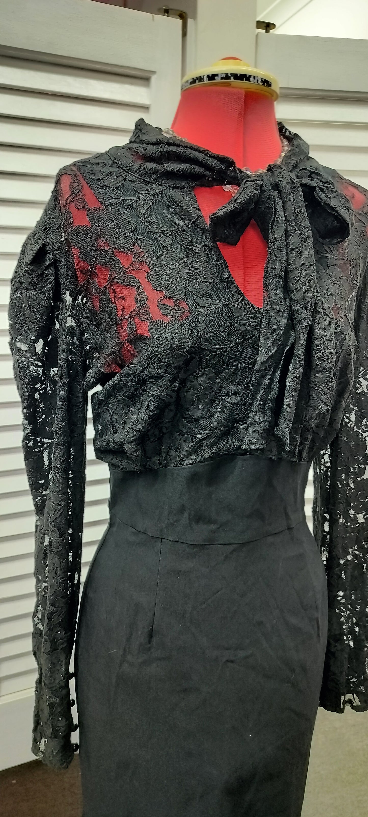 Stop staring black pinup lace dress. Size- 14 L.