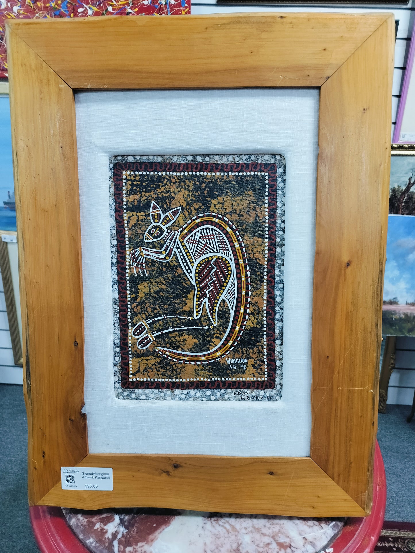 SignedAboriginal Artwork Kangaroo