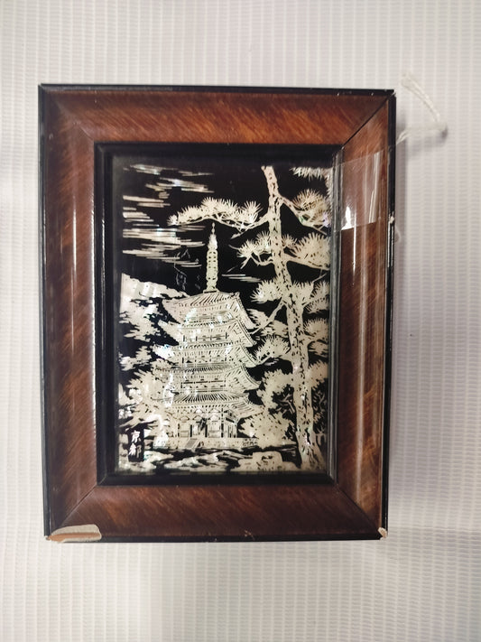 Shell Inlay Pagoda Frame