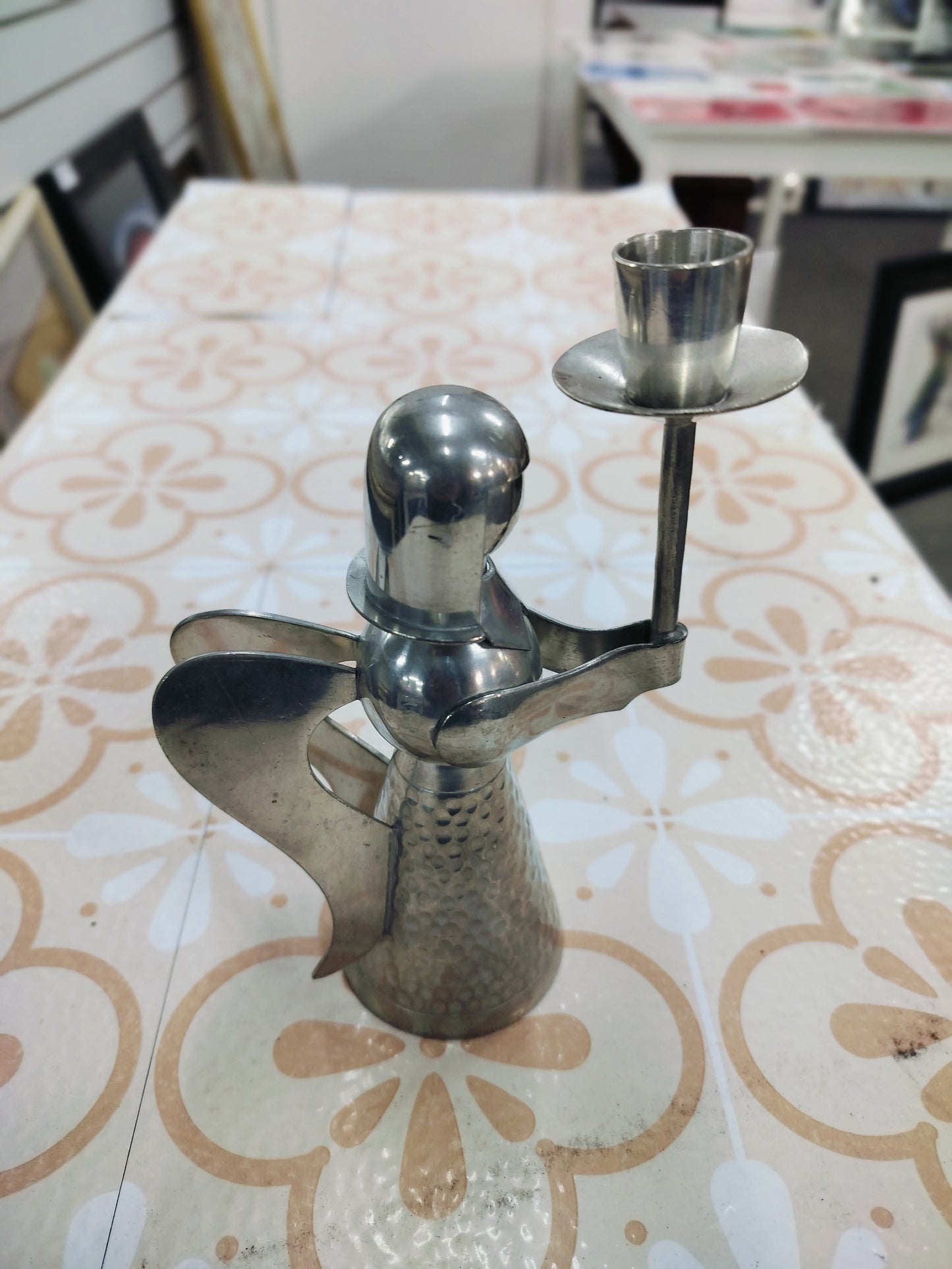 Pewter Angle Candlestick
