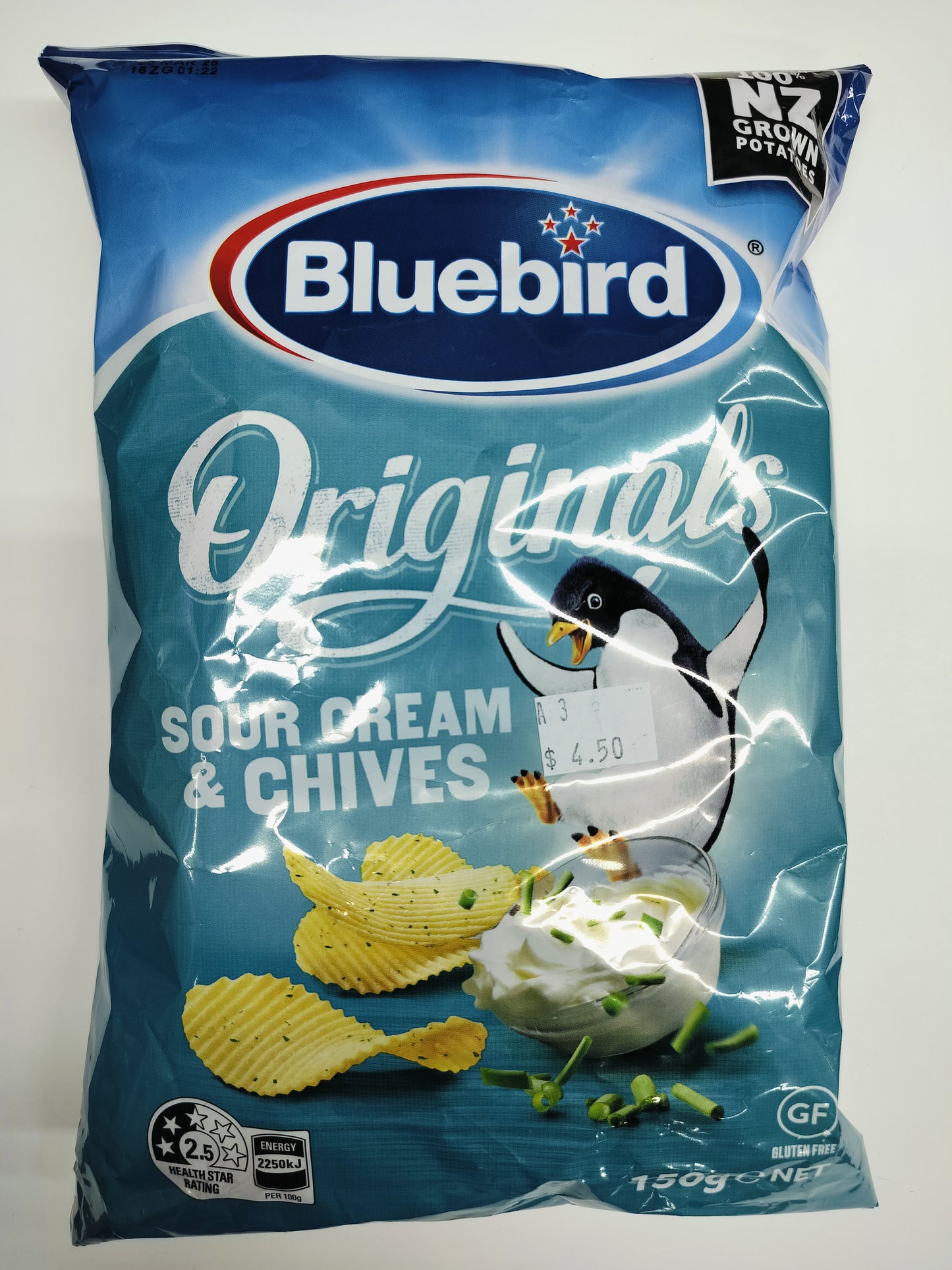 Bluebird Sour Cream & Chive , ORIGNALS,  150g