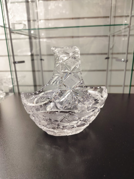 Handcut Crystal Basket.