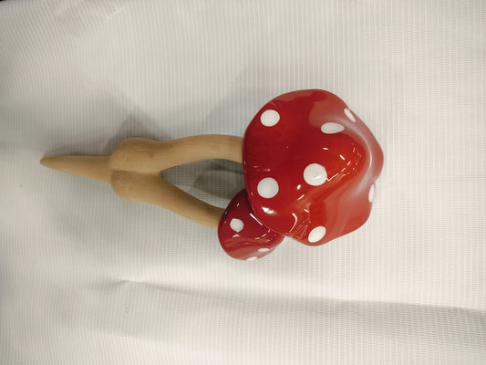 Ceramic Double Mushroom Red