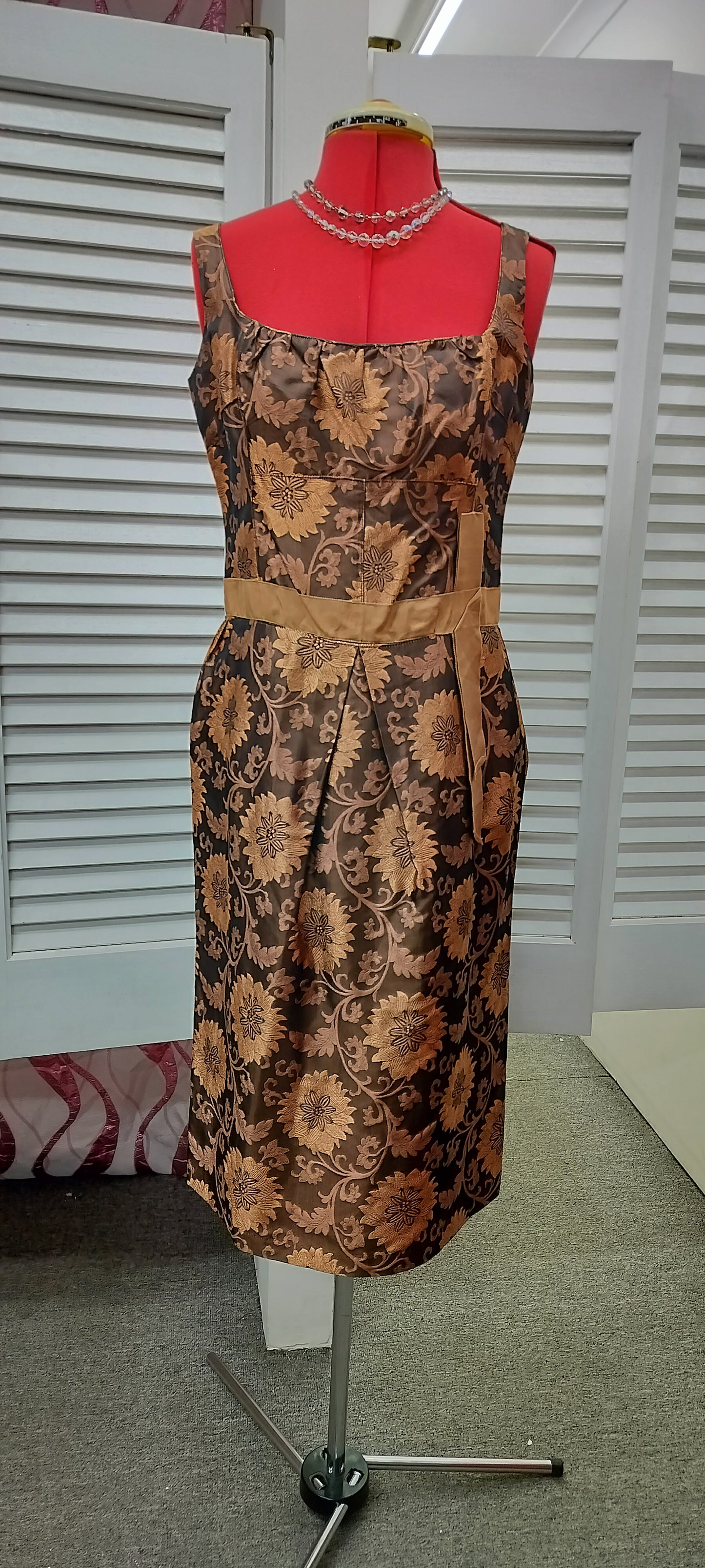 Veronica Maine bronze metallic dress. Size- 10.