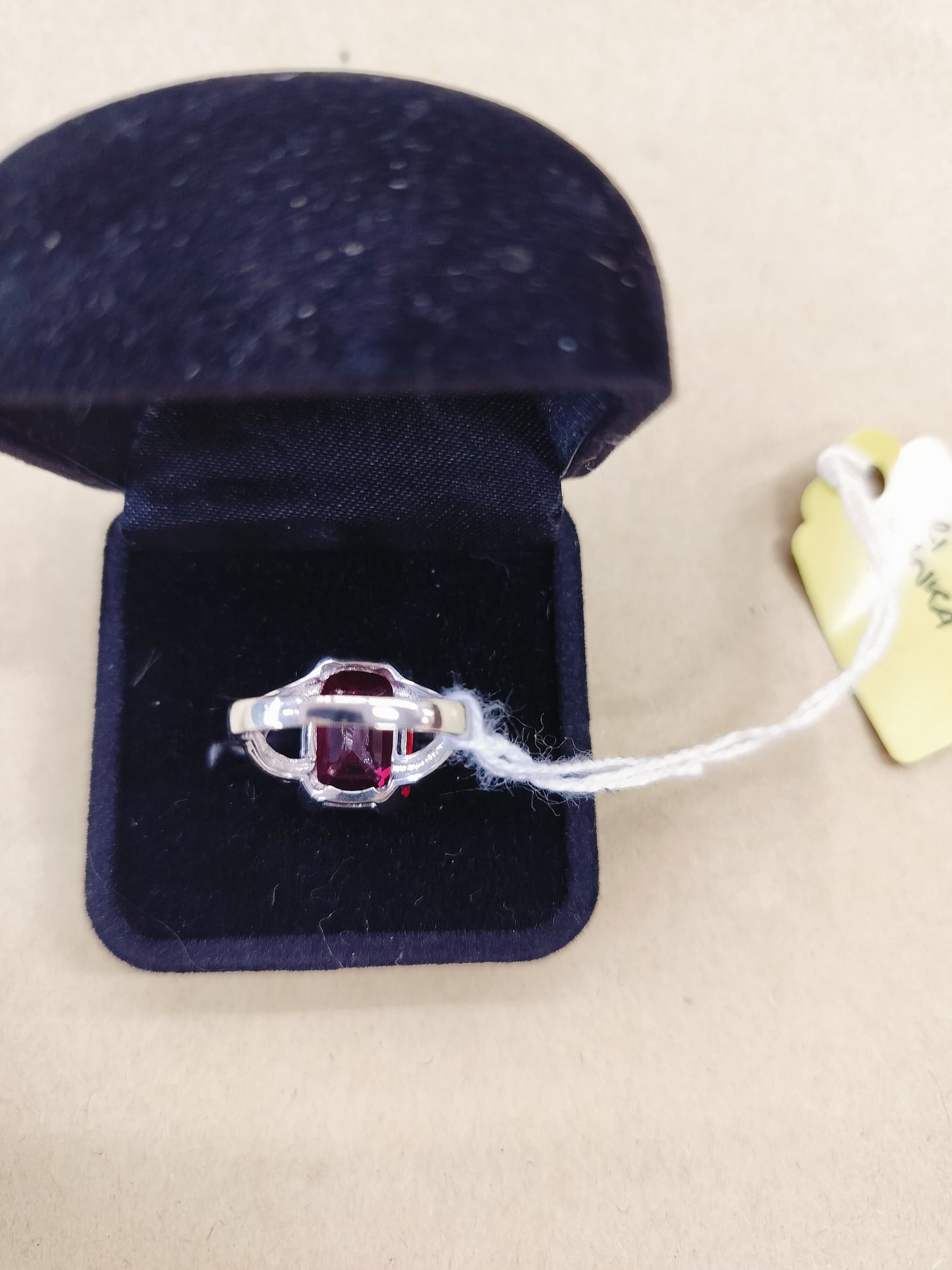 925 ST.  Rose Pink Topaz, (cp sri lanka)  Size- 10