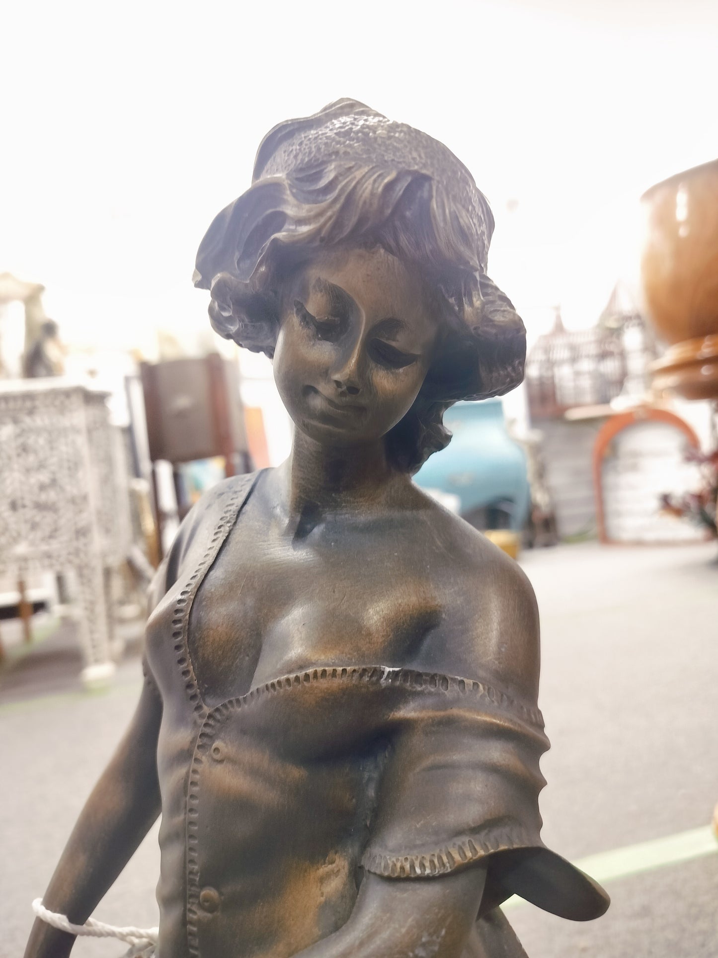 Lady Statue Minor Damage As Is
