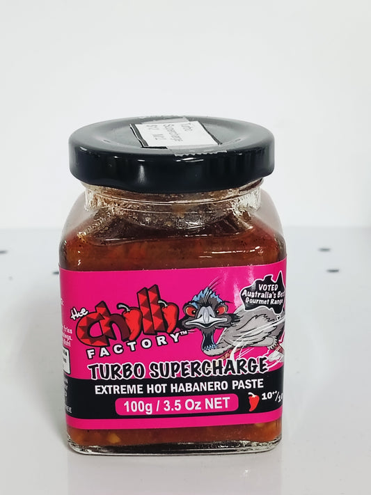 Chilli Factory, TURBO SUPERCHARGE,extreme hot habanero paste , 100g.