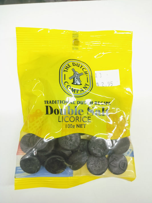 The Dutch Co Double Salted Licorice, 100g.