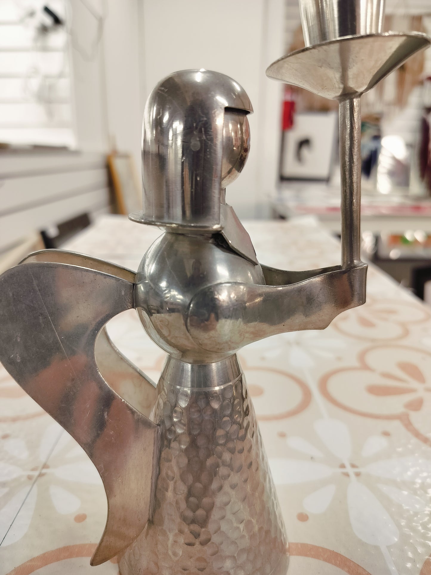 Pewter Angle Candlestick