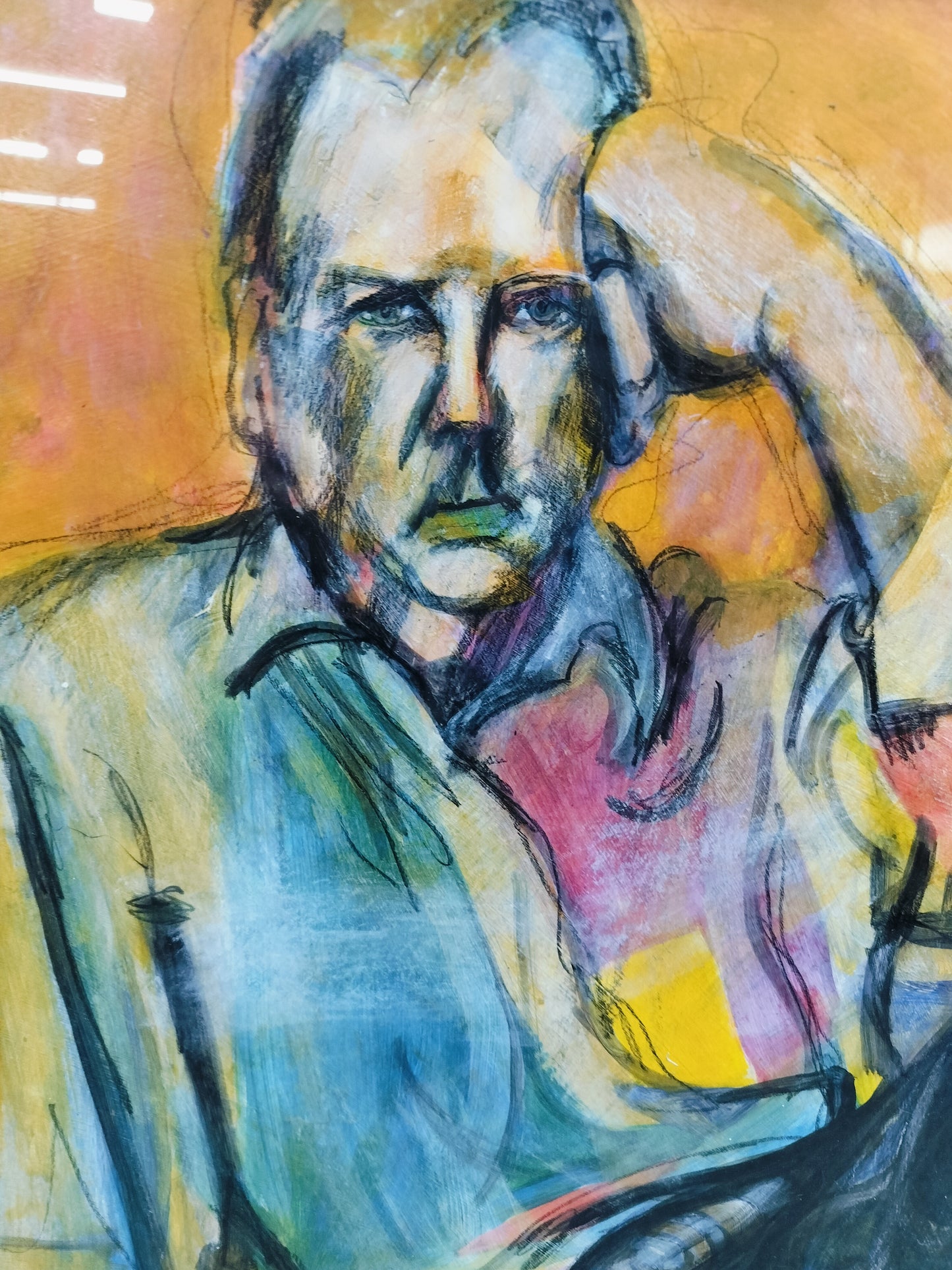 Jill Dingley Portrait Man in Thoughts, 108cm x 83cm