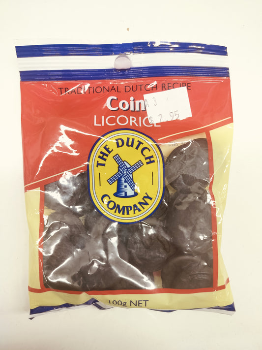 Traditional Dutch Co. Coin Licorice,100g.