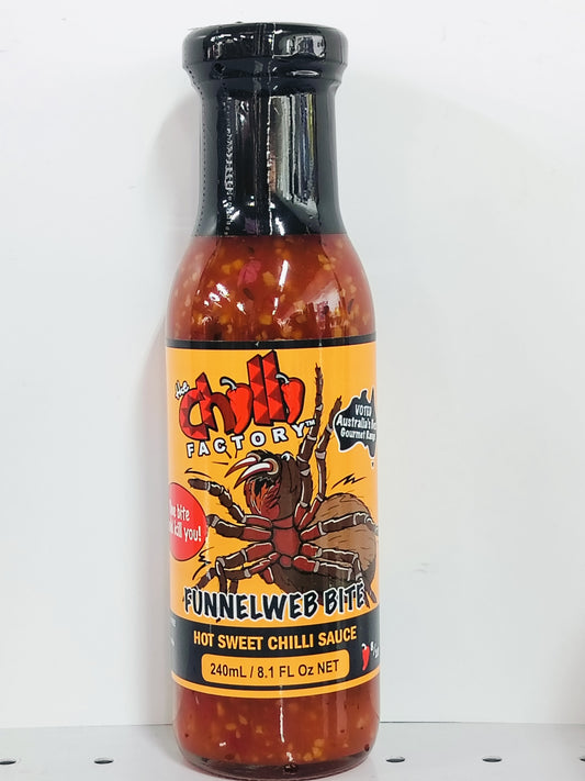 The Chilli Factory, FUNNELWEB BITE, hot chilli sauce, 240ml