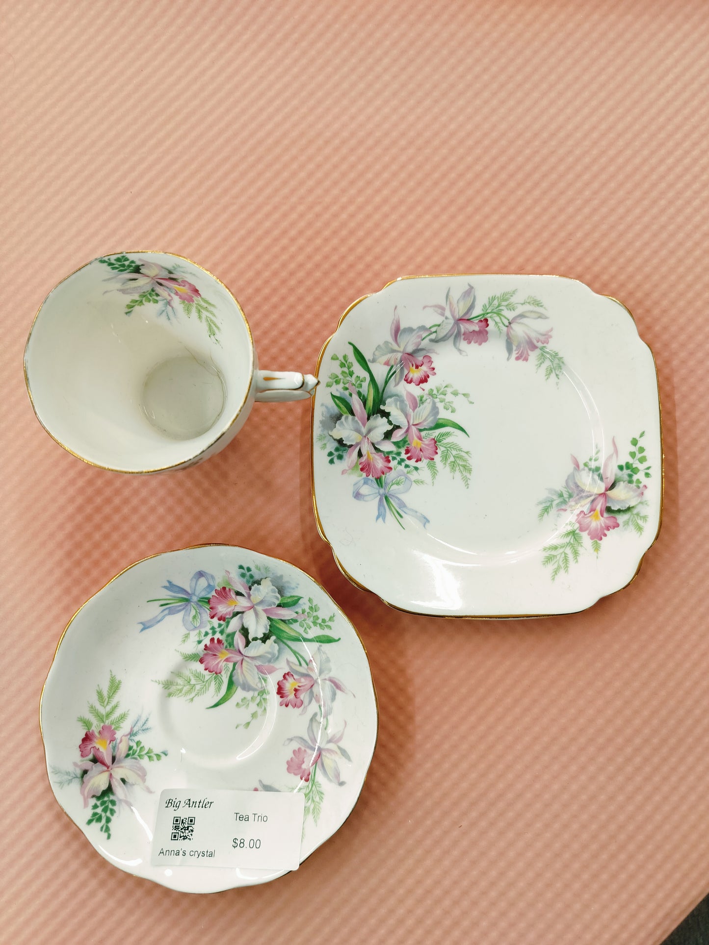 Tea Trio cup and saucer set.